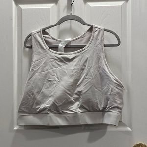 NWOT Fabletics Dove White Sports Bra 4X
